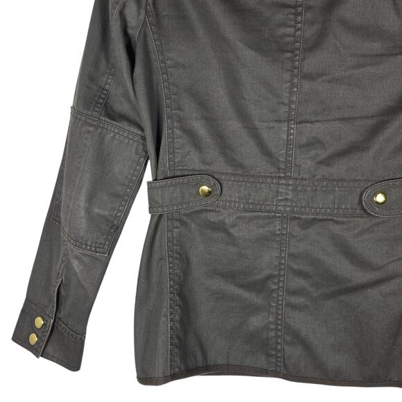 J.Crew Field Jacket Womens XS Petite Dark Olive Relaxed Boyfriend Cotton Utility - Picture 11 of 12